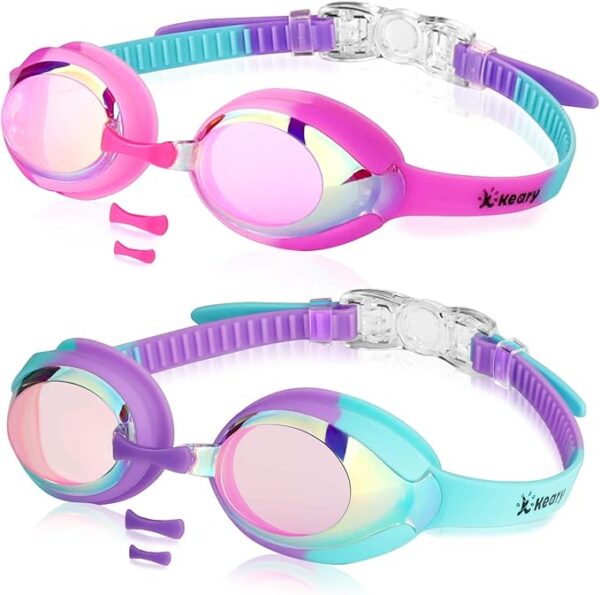 Keary Kids Swim Goggles for Toddler Kids Youth(3-12),Anti