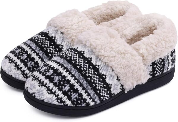 Evshine Women's Fuzzy Memory Foam Slippers,