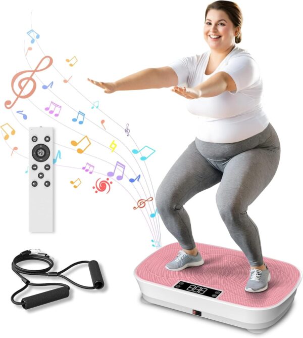 Vibration Plate Exercise Machine - Bluetooth Music & 400LBS