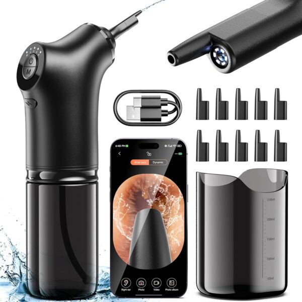 Water Powered Ear Cleaner with Camera, Electric Ear Wax