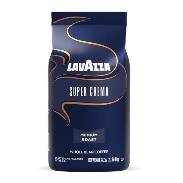 Lavazza Super Crema Whole Bean Coffee, Medium